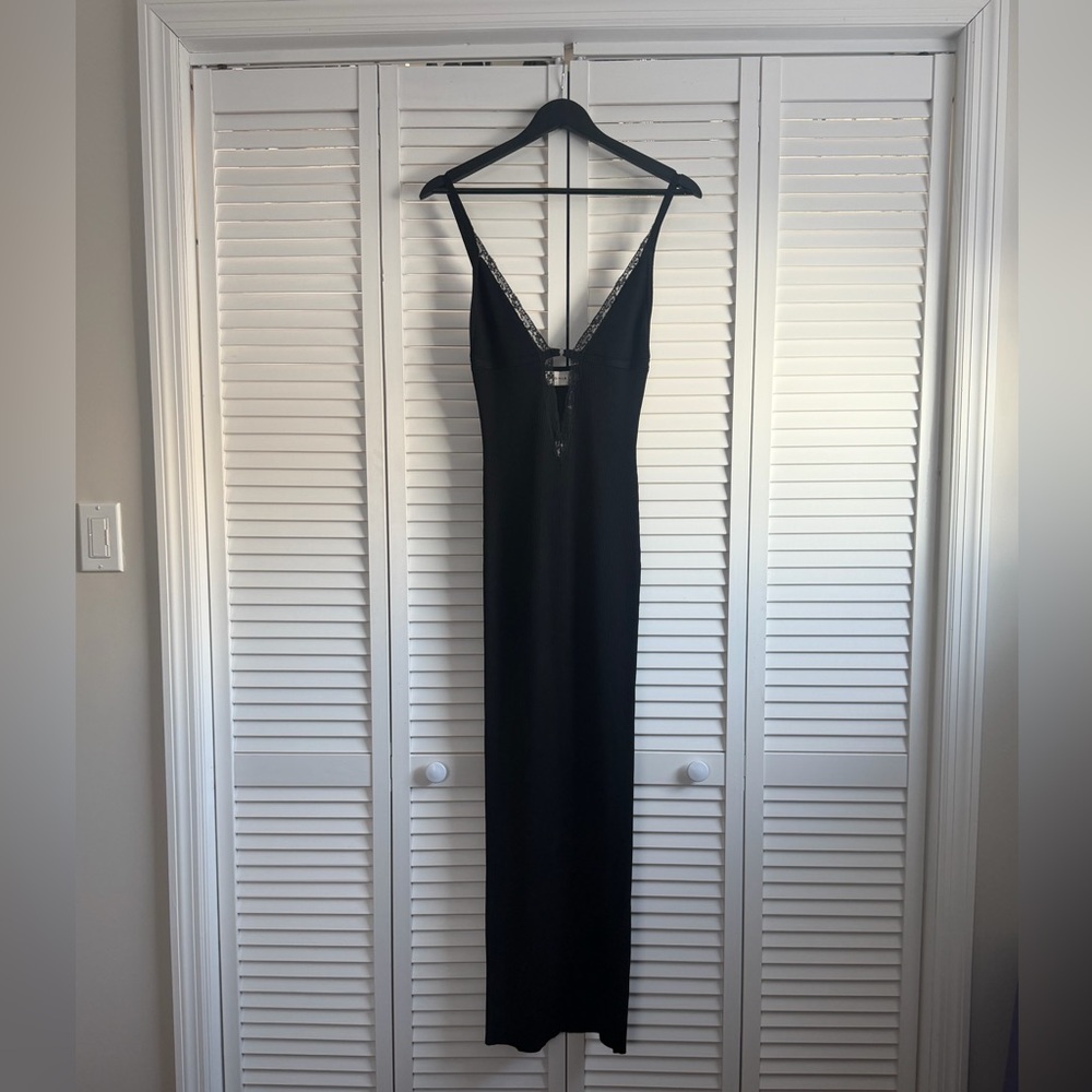 GINIA Fern Knit Dress in Black